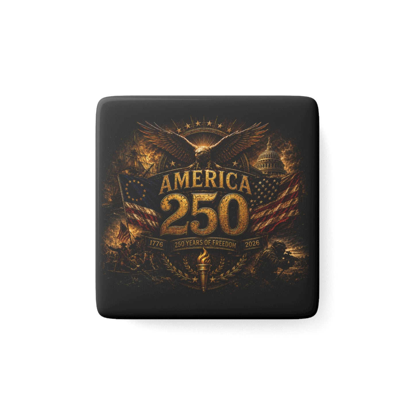 America 250 Commemorative Porcelain Magnet | 250 Years of Freedom | Limited Edition