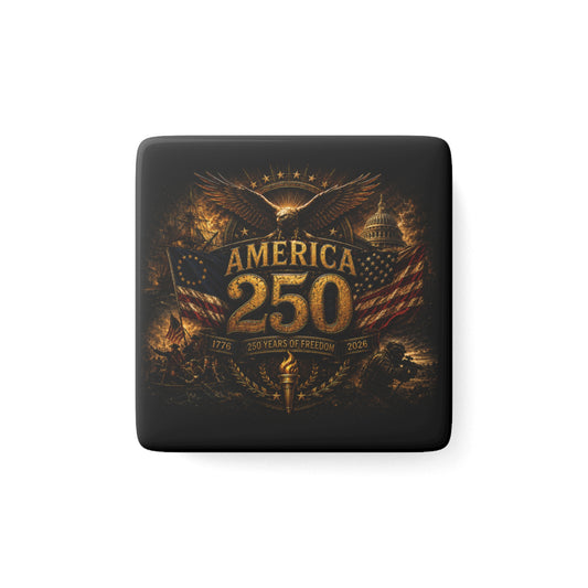 America 250 Commemorative Porcelain Magnet | 250 Years of Freedom | Limited Edition