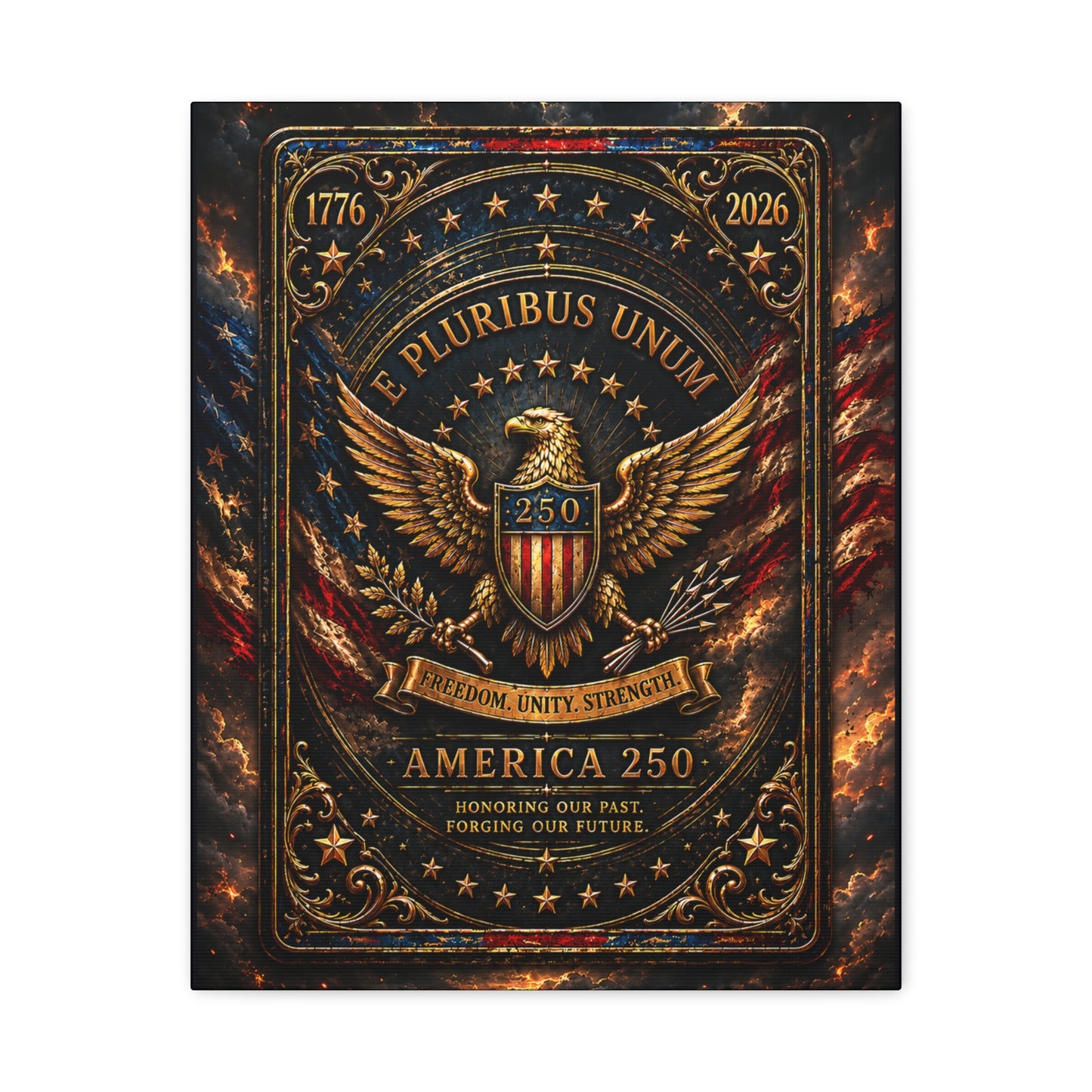 America 250 Heritage Edition Canvas —  Patriotic Wall Art