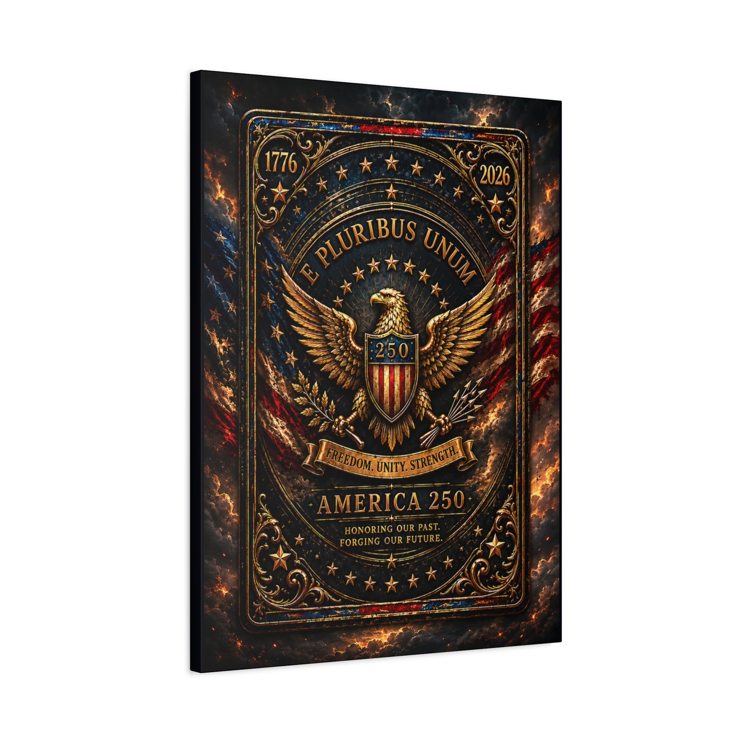 America 250 Heritage Edition Canvas —  Patriotic Wall Art