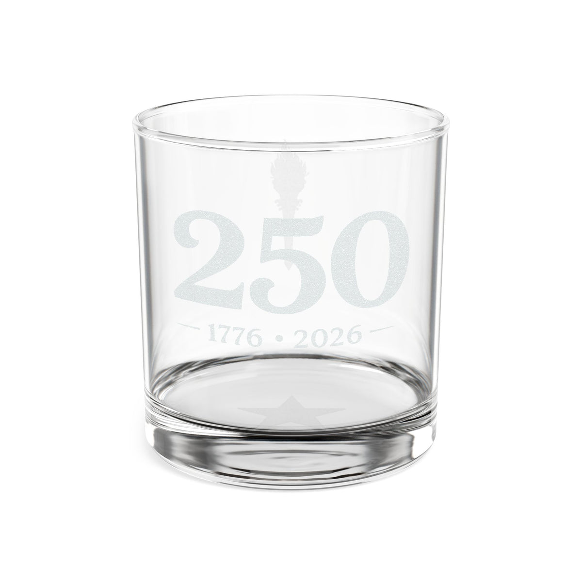 1776–2026 Etched Whiskey Glass | 250 Years of American Independence Rocks Glass