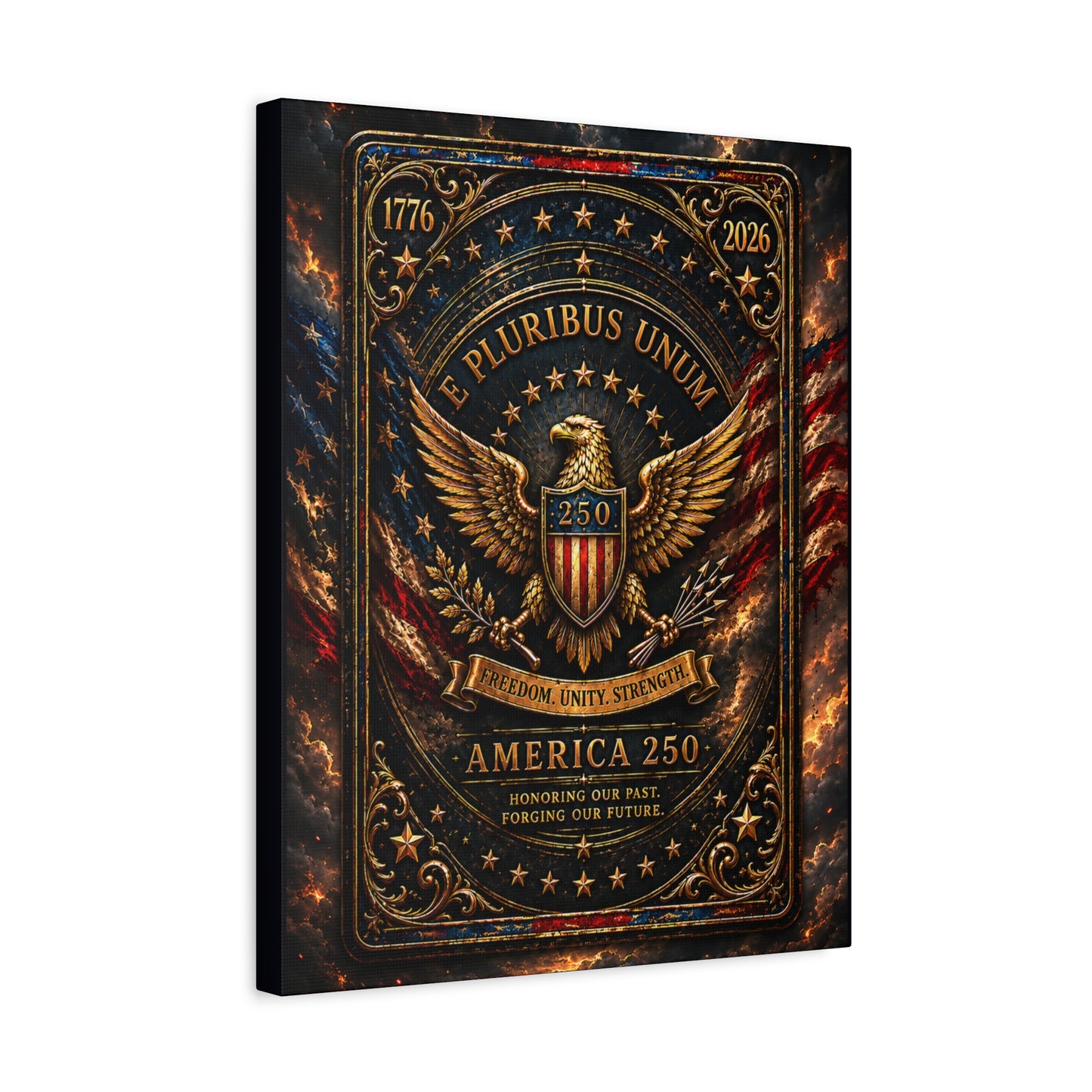 America 250 Heritage Edition Canvas —  Patriotic Wall Art