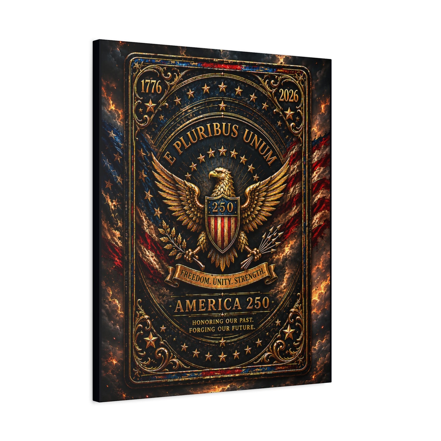 America 250 Heritage Edition Canvas —  Patriotic Wall Art