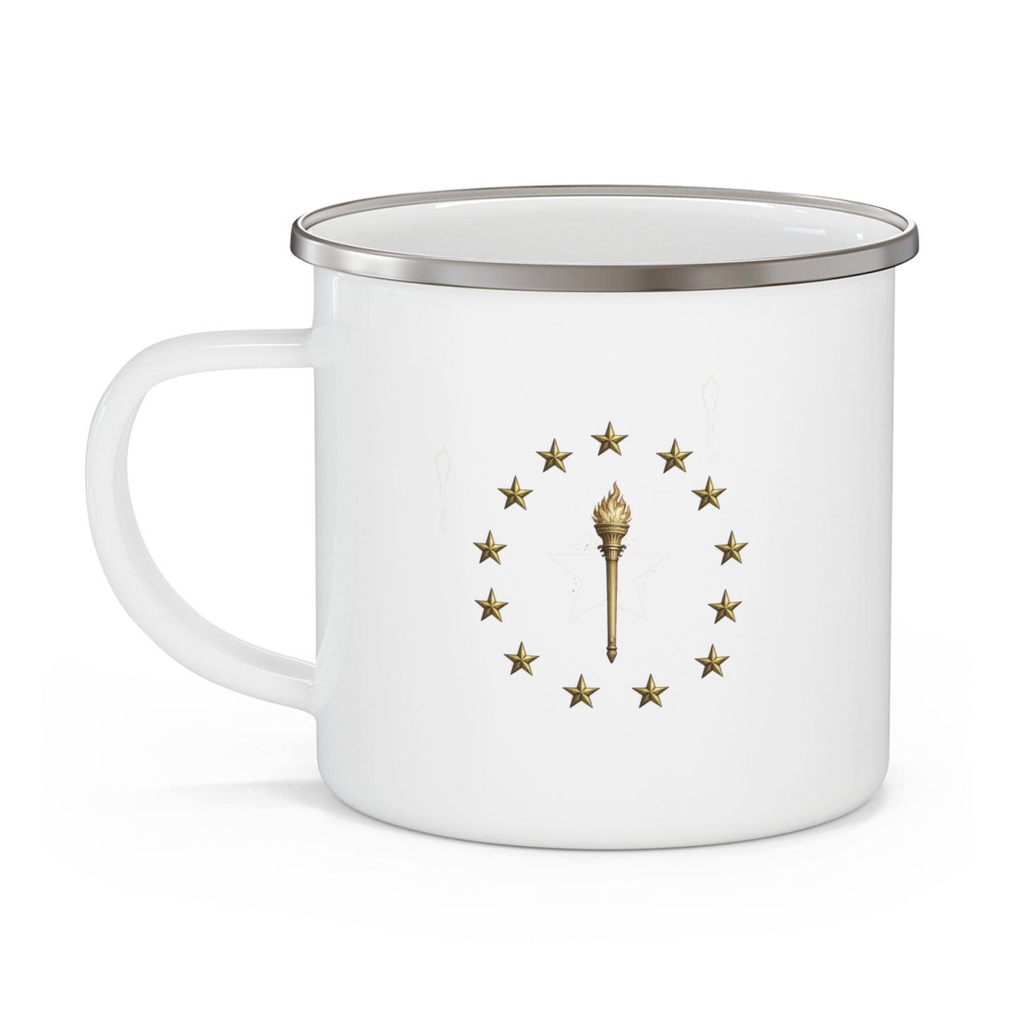 1776–2026 Heritage Camp Mug | 250 Years of American Independence | Patriotic Enamel Coffee Mug