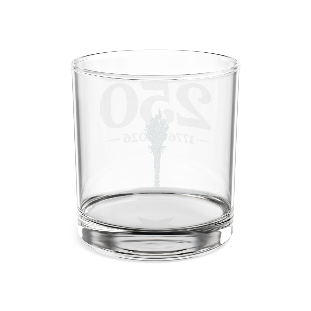 1776–2026 Etched Whiskey Glass | 250 Years of American Independence Rocks Glass