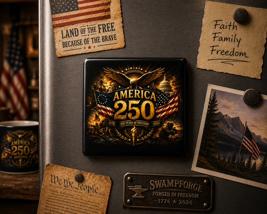 America 250 Commemorative Porcelain Magnet | 250 Years of Freedom | Limited Edition
