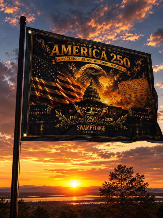 America 250 Commemorative Flag | 250 Years of Freedom | Double-Sided Patriotic Flag