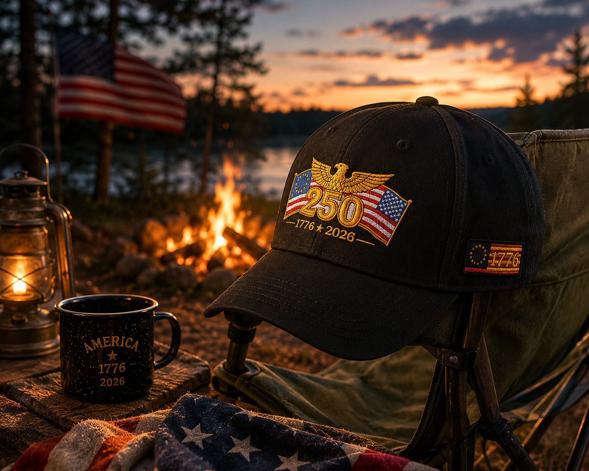 1776–2026 Heritage Dad Cap | 250 Years of American Independence | Patriotic Embroidered Cap