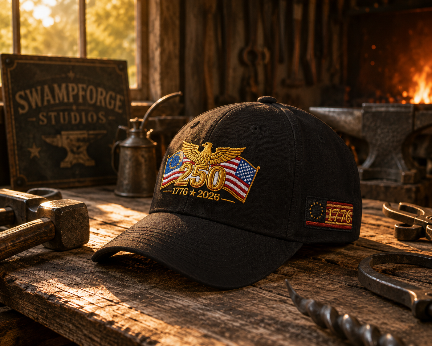 1776–2026 Heritage Dad Cap | 250 Years of American Independence | Patriotic Embroidered Cap