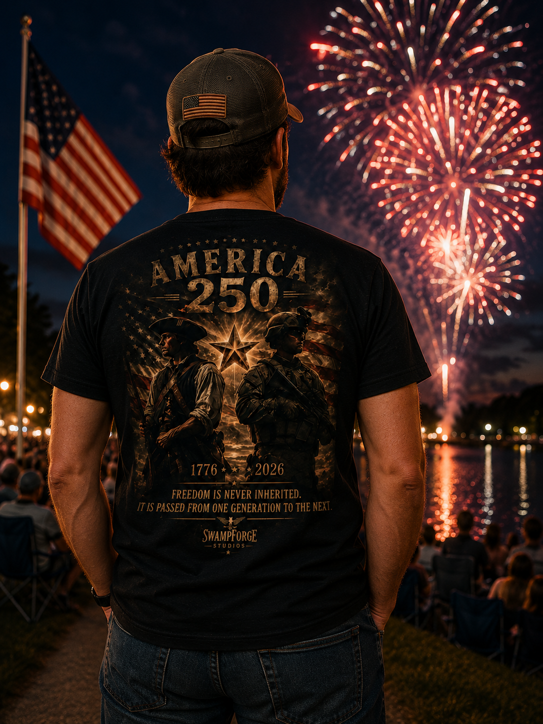 The Watch Continues Patriotic Heritage Tee America 250 Collection  1776  2026 Freedom Across Generations Shirt
