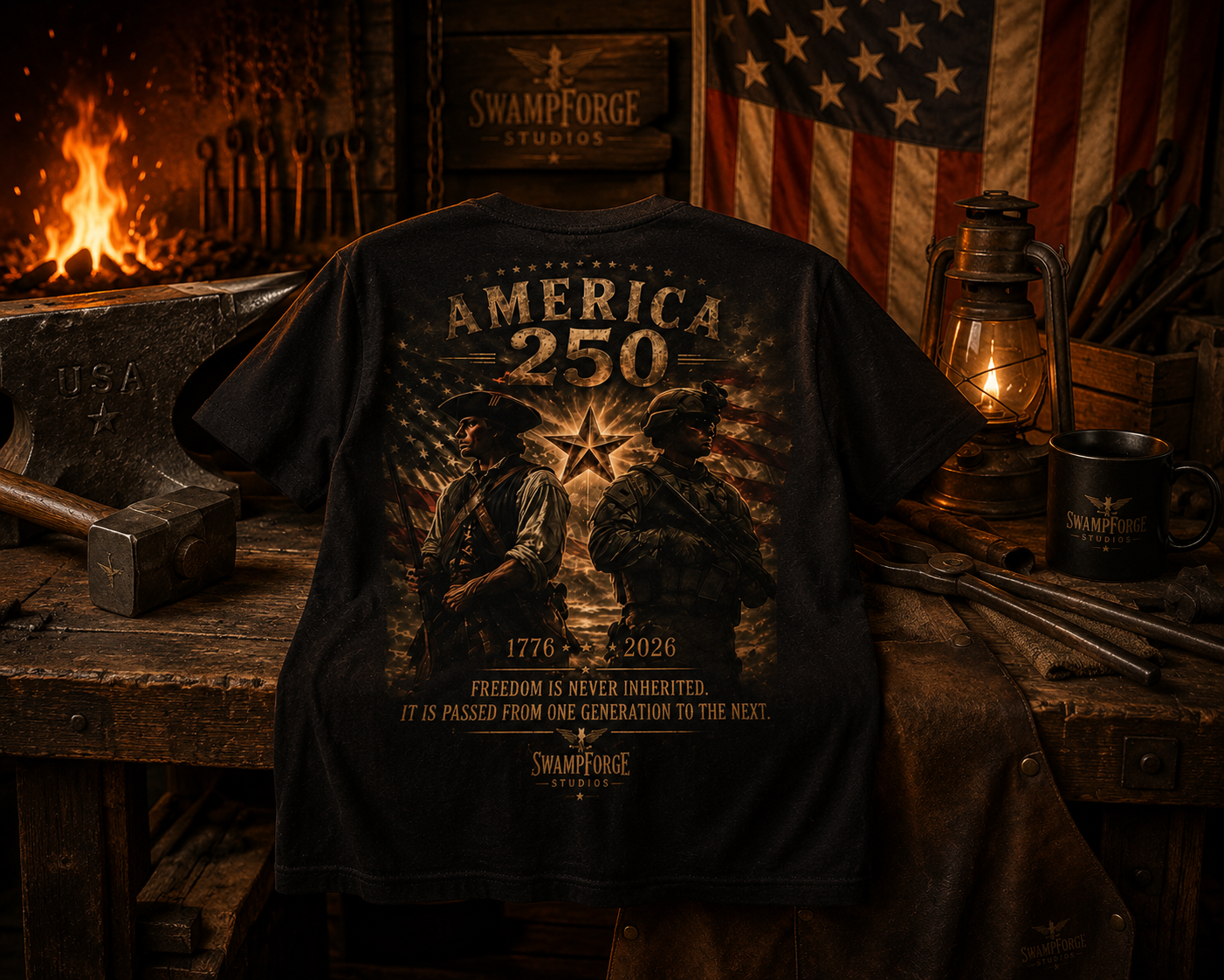 The Watch Continues Patriotic Heritage Tee America 250 Collection  1776  2026 Freedom Across Generations Shirt