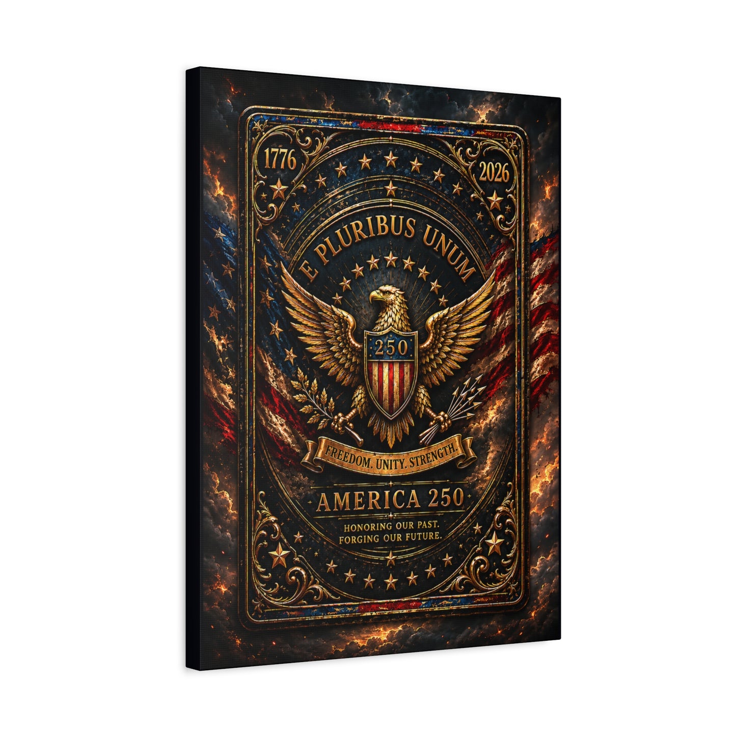America 250 Heritage Edition Canvas —  Patriotic Wall Art