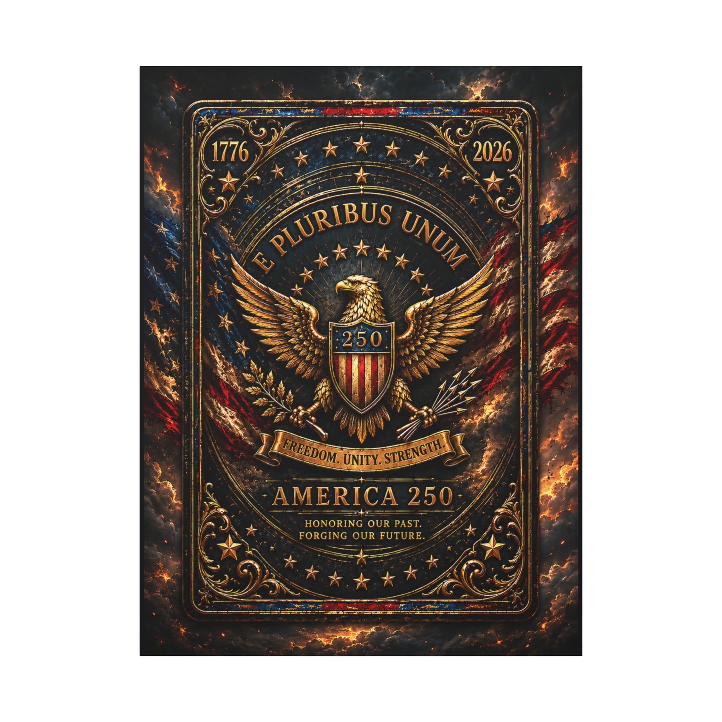 America 250 Heritage Edition Canvas —  Patriotic Wall Art
