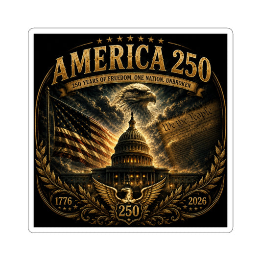 America 250 Commemorative Sticker — 1776–2026 Kiss-Cut Decal