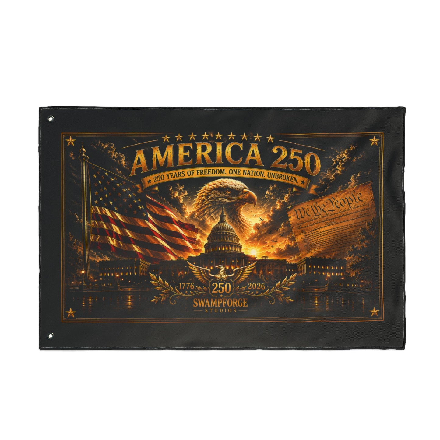 America 250 Commemorative Flag | 250 Years of Freedom | Double-Sided Patriotic Flag