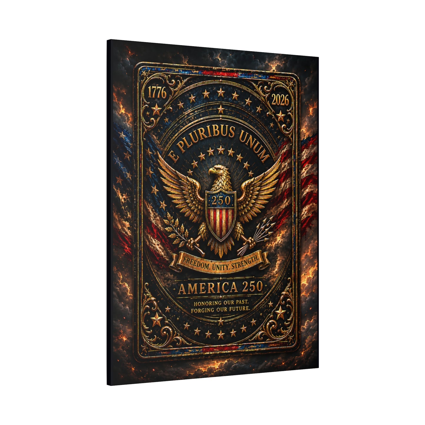 America 250 Heritage Edition Canvas —  Patriotic Wall Art