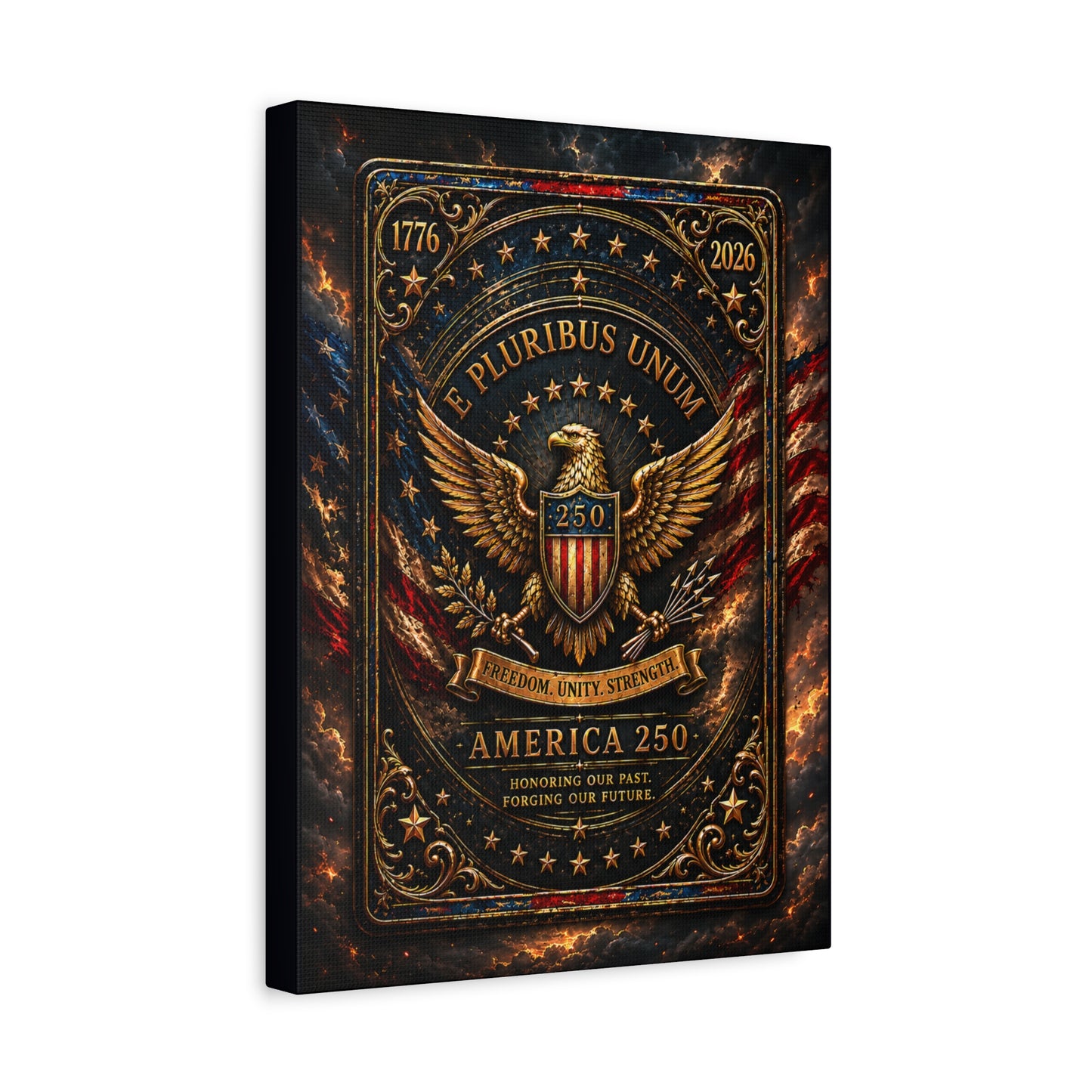 America 250 Heritage Edition Canvas —  Patriotic Wall Art